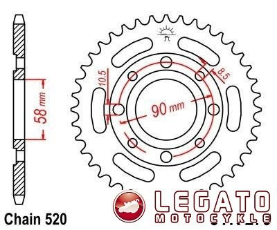 ZĘBATKA NAPĘDOWA JT TYŁ (520)