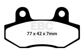 EBC Klocki hamulcowe SFAC758 skuterowe karbonowe (kpl. na 1 tarcze)