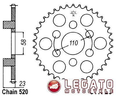 ZĘBATKA NAPĘDOWA JT TYŁ (520)