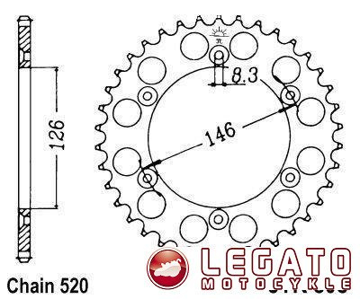ZĘBATKA NAPĘDOWA JT ALU (520)