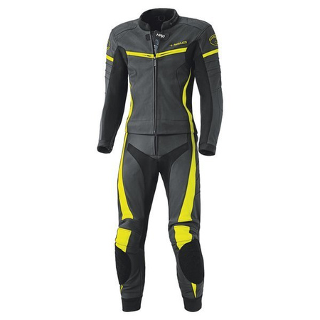 Motocyklowy Kombinezon Skórzany Held Spire Black/Fluo Yellow