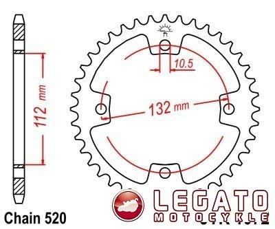 ZĘBATKA NAPĘDOWA JT TYŁ (520)
