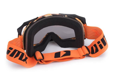 GOGLE IMX DUST GRAPHIC ORANGE/BLACK MATT - SZYBA DARK SMOKE + CLEAR (2 SZYBY W ZESTAWIE)