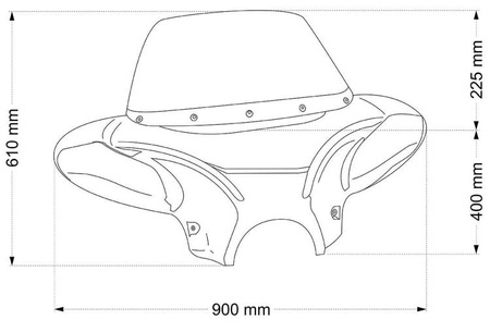 Owiewka CA Batwing do Harley-Davidson Sportster Iron XL883N / XL883N Lekko przyciemniany (H) EH0009H