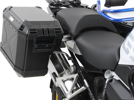 Sidecarrier Cutout stainless steel incl. Xplorer sideboxes black for BMW R1250GS (2018-2023)