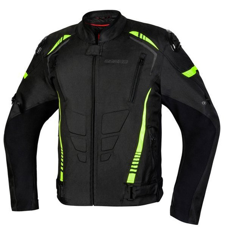 Motocyklowa Kurtka Tekstylna Ozone Pulse Black/Fluo Yellow