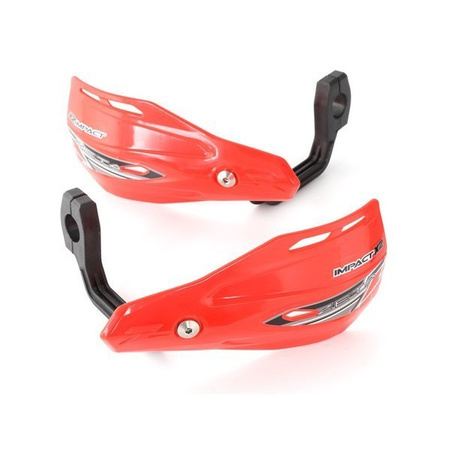 ZETA Handbary IMPACT X2 szalki/listki osłony dłoni czerwone komplet MX ENDURO