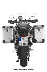 ZEGA Pro aluminium pannier system "And-S" 38/38 litres with stainless steel rack for Yamaha MT-09 Tracer (2015-2017)