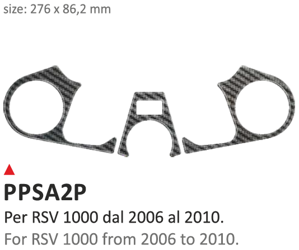 ONEDESIGN Naklejka na półkę kierownicy Aprilia RSV1000 from 2006 till 2010