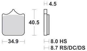 KLOCKI HAMULCOWE SBS 870 DS