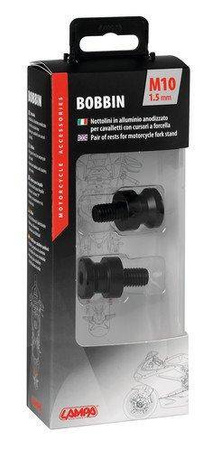 90640 Para rolek do stojaków motocyklowych - czarne  10x1,50 mm 