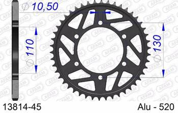 13814-45 AFAM ZĘBATKA TYLNA ALUMINIOWA YAMAHA