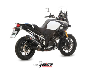 Mivv Tłumik końcowy OVAL BLACK STAINLESS STEEL WITH CARBON CAP SUZUKI V-STROM 1000 2014-2020