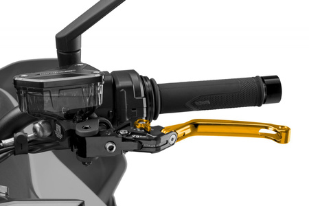 Regulowana dźwignia sprzęgła PUIG 4.0 EVO (z zawiasem, wymaga adaptera) Złoty (O) 4210OO