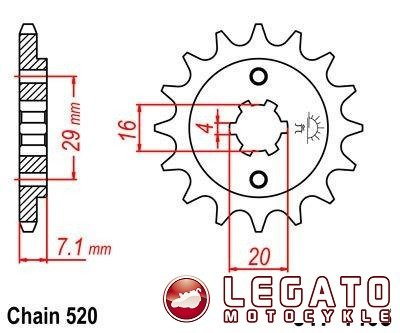 ZĘBATKA NAPĘDOWA JT PRZÓD