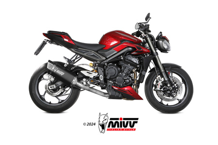 Mivv Układ wydechowy SR-1 Titanium Nero Triumph Street Triple 765RS 2023-2024