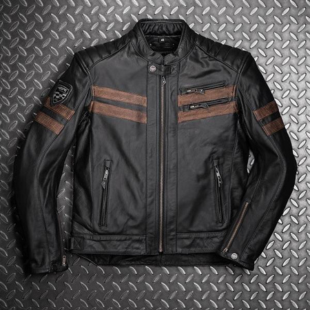 KURTKA MOTOCYKLOWA SKÓRZANA 4SR COOL EVO BROWN