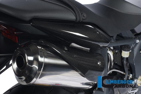 Ochrona wydechu prawa carbon do motocykla Triumph Street Triple 675 Einzelstcke Triumph - ILMBERGER AHR.004.TRSTR.k