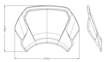 Owiewka PUIG Retroplate do Honda CMX1100 Rebel 2021-2025 (aluminiowa) Aluminiowy (D) 20822P