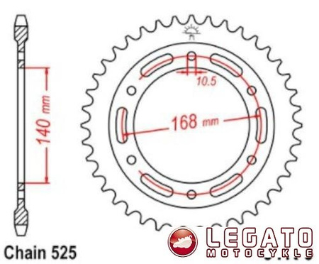 ZĘBATKA NAPĘDOWA JT TYŁ (525)