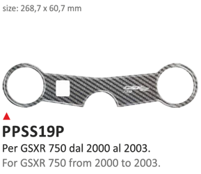 ONEDESIGN Naklejka na półkę kierownicy Suzuki GSXR 750 2000/2003