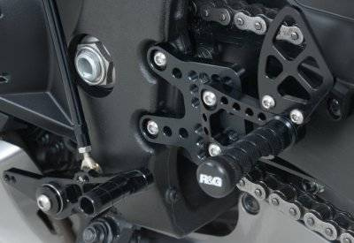 PODNÓŻKI REGULOWANE RG RACING HONDA CBR600RR 03-14, ZESTAW BLACK