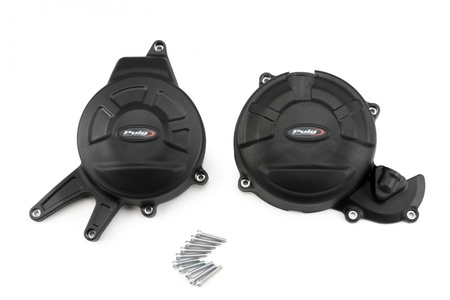 Pokrywy dekli silnika PUIG do Aprilia RS 660 21-25 (FIM) Czarny (N) 21500N
