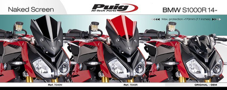 OWIEWKA PUIG DO BMW S1000R 2014-2018 LEKKO PRZYCIEMNIANY