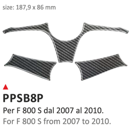 ONEDESIGN Naklejka na półkę kierownicy BMW F800S 2007/2010