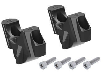 Handlebar riser with offset 35 mm high, 15 mm back, black for BMW S 1000 R (2021-)