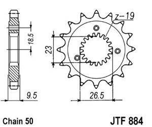 ZĘBATKA NAPĘDOWA JT PRZÓD (530)