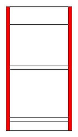 98995 Zestaw listew bocznych do ekspozytora o wysokości 210 cm