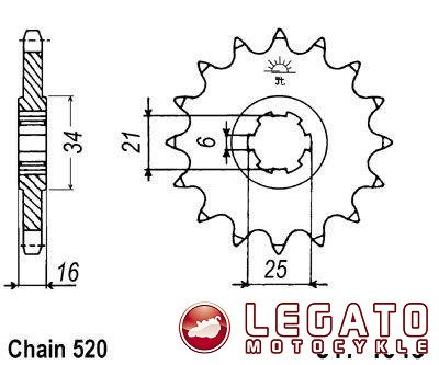 ZĘBATKA NAPĘDOWA JT PRZÓD