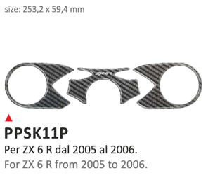 ONEDESIGN Naklejka na półkę kierownicy Kawasaki ZX6R 2005/2006