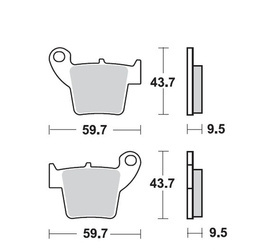 PROX KLOCKI HAMULCOWE KH346 HONDA CR/CRF TYŁ