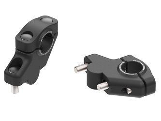 Offset Handlebar Riser for Suzuki B-King (2008-2010), 30mm up, 21mm back - black