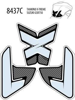 TANKPAD EXTREME SUZUKI GSR750 11-16 TRZYCZĘŚCIOWY