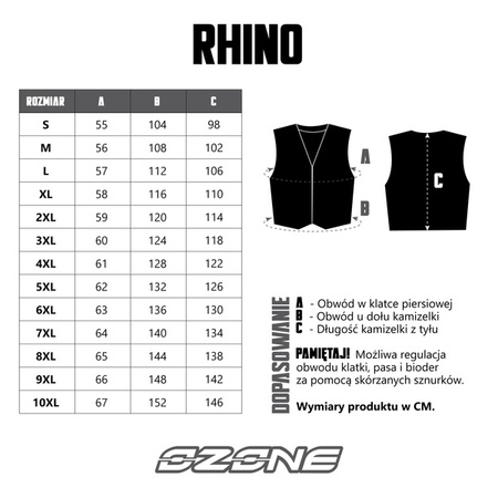 KAMIZELKA SKÓRZANA OZONE RINO BLACK