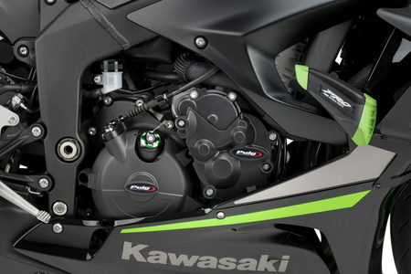 Pokrywy dekli silnika PUIG do Kawasaki ZX-6R 09-25 (FIM) Czarny (N) 21513N