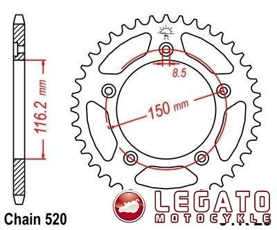 ZĘBATKA NAPĘDOWA JT TYŁ (520)
