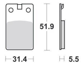 KLOCKI HAMULCOWE SBS 132 HF