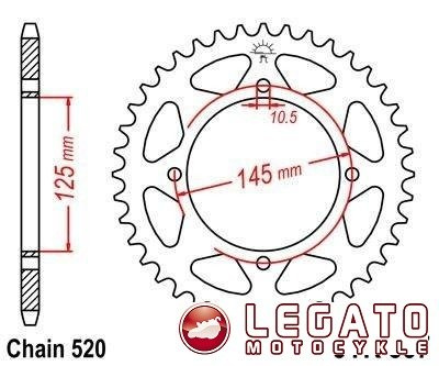 ZĘBATKA NAPĘDOWA JT TYŁ (520)