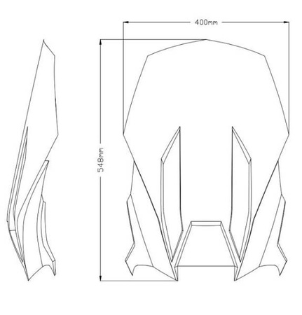 Szyba turystyczna PUIG do Aprilia Touareg 660 / Rally 2022-2025 Przezroczysty (W) 21182W
