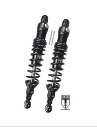 BLACK-T Twin-Shock Set Stage2 for Harley Davidson FLH / FLTR Road Glide / Road King / Street Glide 2015-2020 (length 12 inch)