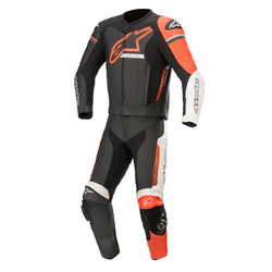 KOMBINEZON SKÓRZANY 2 CZ. ALPINESTARS GP FORCE PHANTOM BLACK/WHITE/FLUO RED