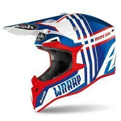 Kask Airoh Junior Wraap Broken Blue Red Gloss