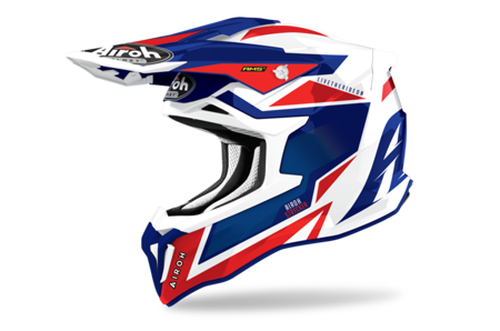 Kask Airoh Strycker Axe Blue Red Gloss