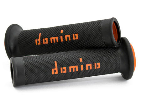 Manetki Domino na kierownicę Czarno-Pomarańczowe