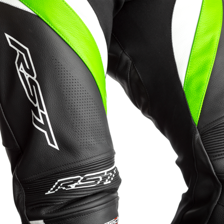 Motocyklowe Spodnie Skórzane RST Tractech Evo 4 CE Black/Green (2358)