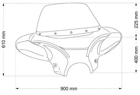 Owiewka CA Batwing do Honda VT 750 C Shadow (RC50/10) 10-16 Przezroczysty (W) EH0002W